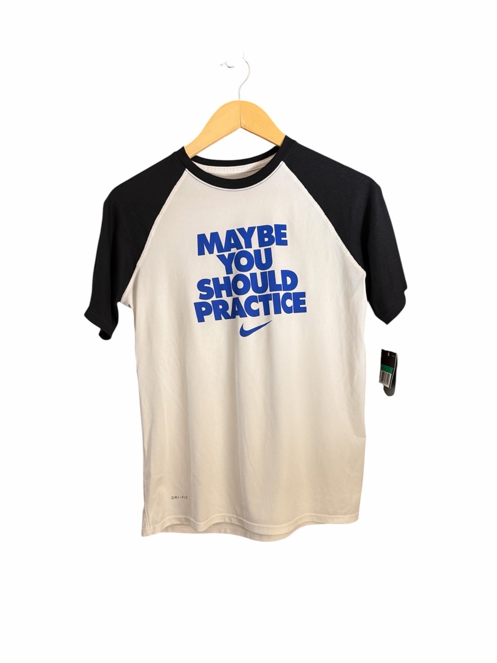 NWT- Boys Nike 'Maybe You Should Practice' Short Sleeve Tee - White/Black